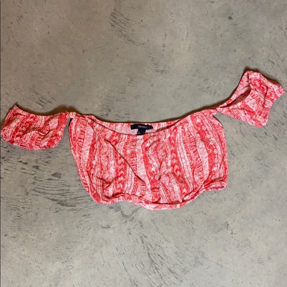 Off the shoulder crop top